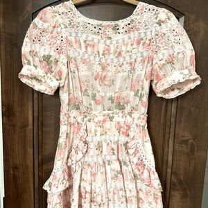 LOVE SHACK FANCY 💕 Beautiful floral ruffle mini dress